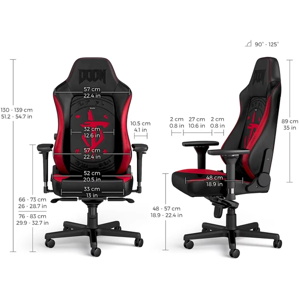 noblechairs HERO Doom Edition herní křeslo černočervené - Počítačové židle - Obrázek 018A000P01