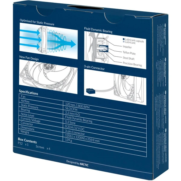Arctic P12 - Ventilátory pro PC - Obrázek 01SR600301
