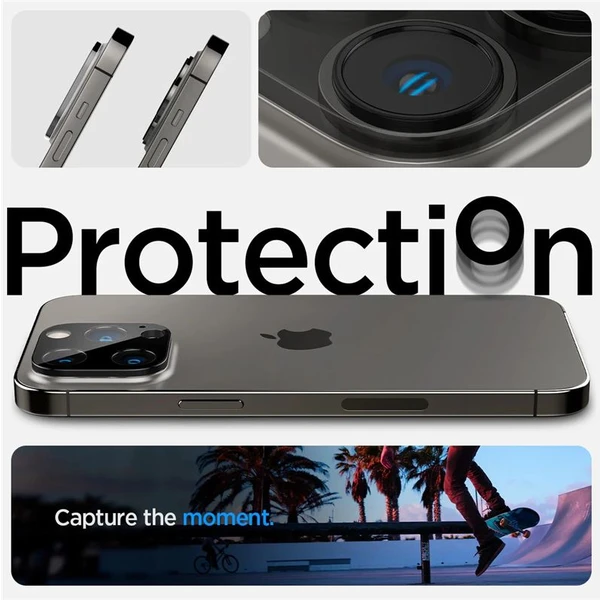 Spigen Glass tR Optik 2 Pack skla iPhone 16 Pro/16 Pro Max/15 Pro/15 Pro Max/14 Pro/14 Pro Max černá - Ochranné folie a skla - Obrázek 0419000601