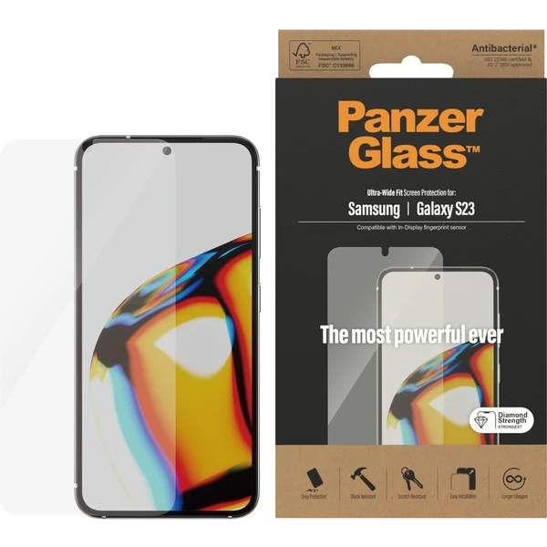 PanzerGlass™ Ultra-Wide Fit Samsung Galaxy S23/S22 (celolepené s funkčním otiskem prstů) - Ochranné folie a skla - Obrázek 0AS1G00101