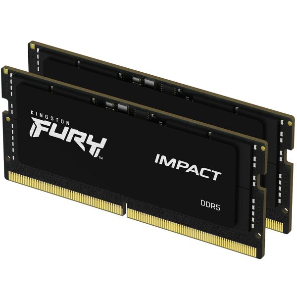 Levně Kingston Fury Impact 64GB 4800MHz CL38 DDR5 SO-DIMM (2x32) Black