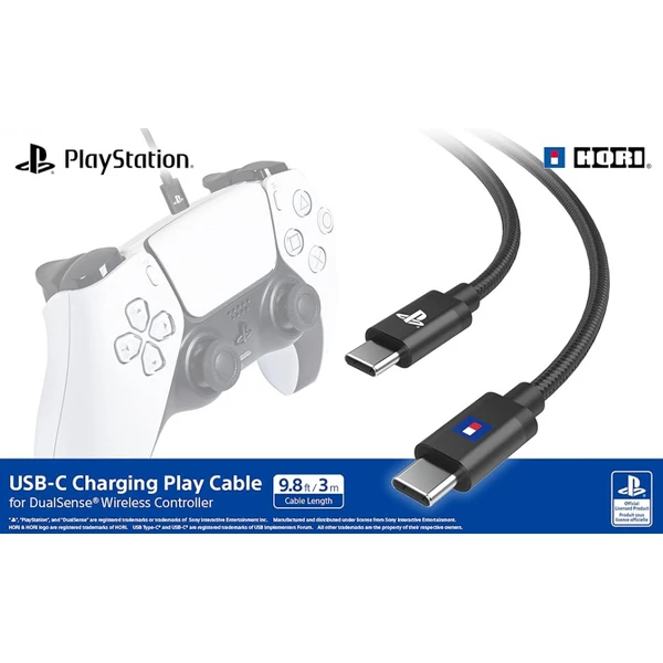 Hori nabíjecí kabel USB-C pro DualSense 3m černý - Kabely - Obrázek 0a5ad48d561b43fb95115ffa868252f1