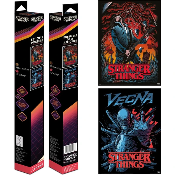 Set 2 plakátů Stranger Things - Eddie & Vecna (52x38 cm) - Plakáty - Hlavní obrázek