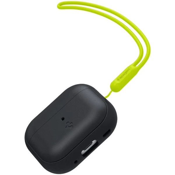 Spigen Silicone Fit pouzdro s poutkem Apple AirPods Pro (2nd Gen) černé/limetkové - Pouzdra - Obrázek 19C5000L01