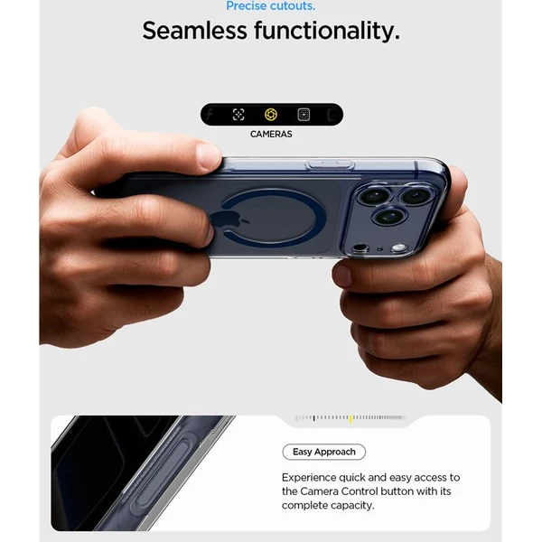 Spigen Ultra Hybrid MagSafe kryt iPhone 17 Pro clear deep blue - Pouzdra - Obrázek 19d2e77bfef64c7a939ef17c6dd2028b