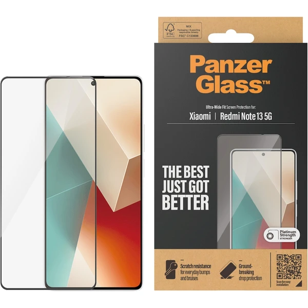 PanzerGlass Ultra-Wide Fit ochranné sklo Xiaomi Redmi Note 13 5G/13 Pro 4G - Ochranné folie a skla - Obrázek 1T51000P01