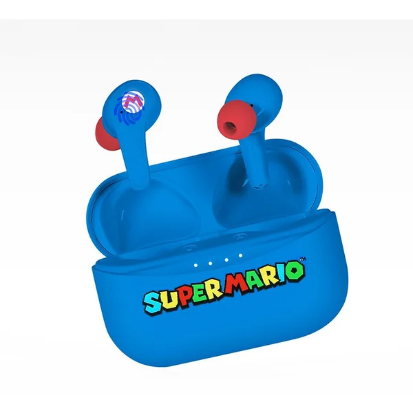 OTL bezdrátová sluchátka TWS s motivem Super Mario modrá - Sluchátka - Obrázek 1YHB300401