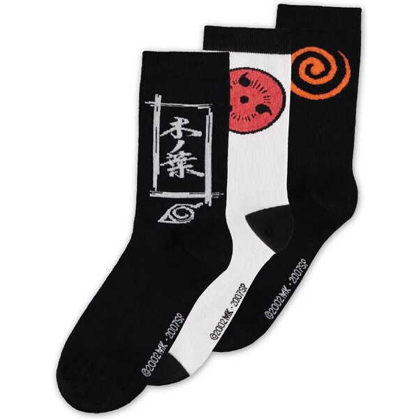 Levně Ponožky Naruto Shippuden - Symbols 39/42 (3 kusy)