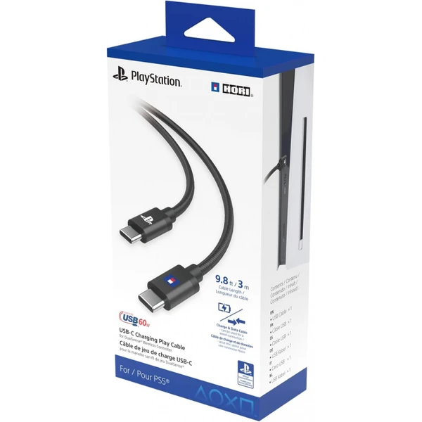 Hori nabíjecí kabel USB-C pro DualSense 3m černý - Kabely - Hlavní obrázek