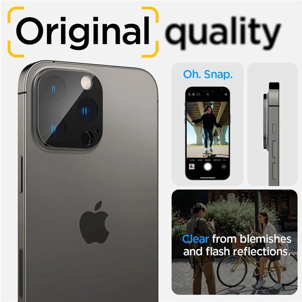 Spigen Glass tR Optik 2 Pack skla iPhone 16 Pro/16 Pro Max/15 Pro/15 Pro Max/14 Pro/14 Pro Max černá - Ochranné folie a skla - Obrázek 2419000601