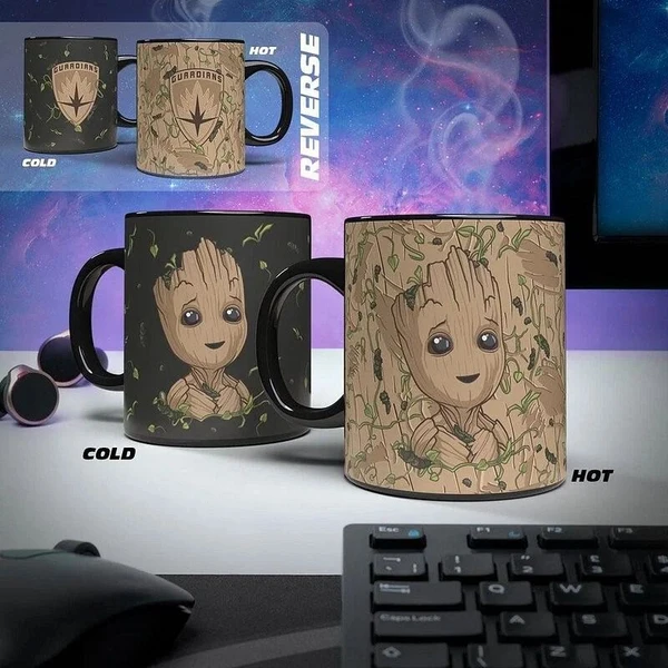 Hrnek Marvel - Groot 300ml (měnící se motiv) - Hrnky - Obrázek 2554G00101