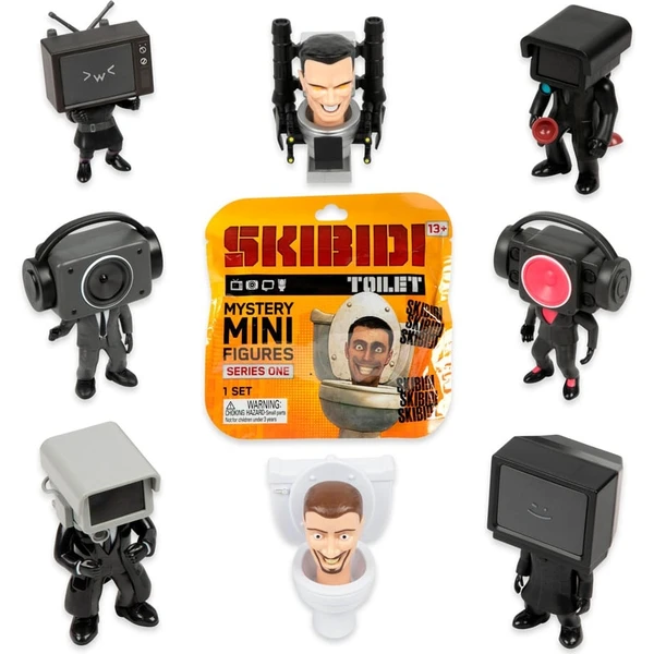 Minifigurka Bonker Toys Skibidi Toilet Series 1 - 6 cm - Figurky - Obrázek 2KIF000N01