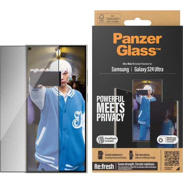 PanzerGlass Privacy Samsung Galaxy S24 Ultra s instalačním rámečkem - Ochranné folie a skla - Obrázek 2Q51000P01