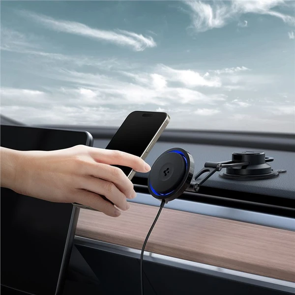 Spigen OneTap Pro 3 Cryomax MagSafe Car Wireless Charger Air Vent Black