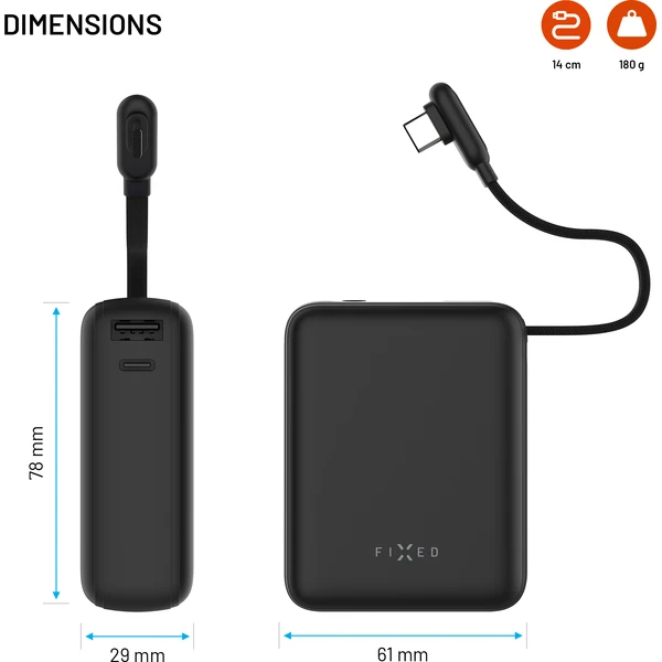 FIXED Zen 10 Loop powerbanka s LCD displejem, 30W, 10 000 mAh černá - Powerbanky - Obrázek 354ff9cd2e6743ba9a3b31f61faa31d7