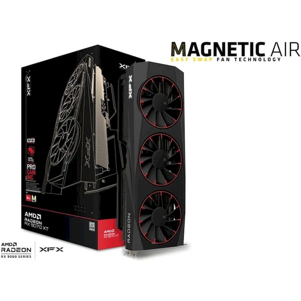 XFX Quicksilver AMD Radeon RX 9070 XT 16GB GDDR6, Magnetic Air Edition - Grafické karty - Obrázek 38LE000L01