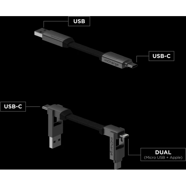 inCharge 6v1 napájecí kabel šedý - Kabely a redukce - Obrázek 3AUH400301