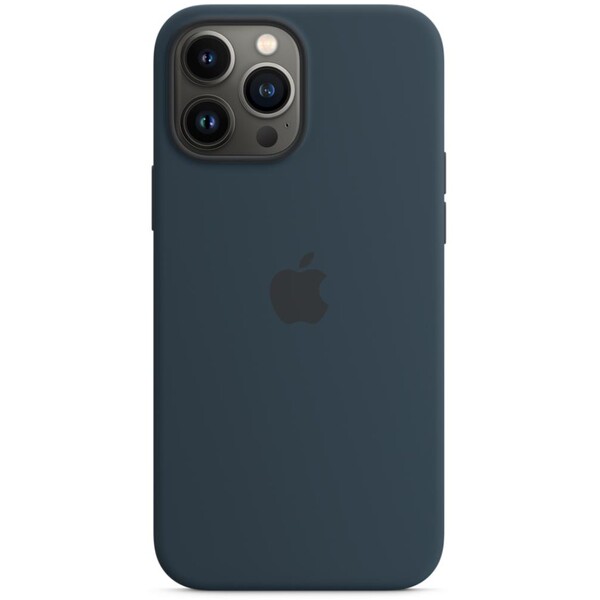 Levně Apple silikonový kryt s MagSafe na iPhone 13 Pro Max hlubokomořsky modrý