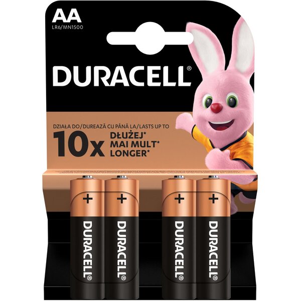 Levně Duracell Basic AA alkalická baterie, 4 ks
