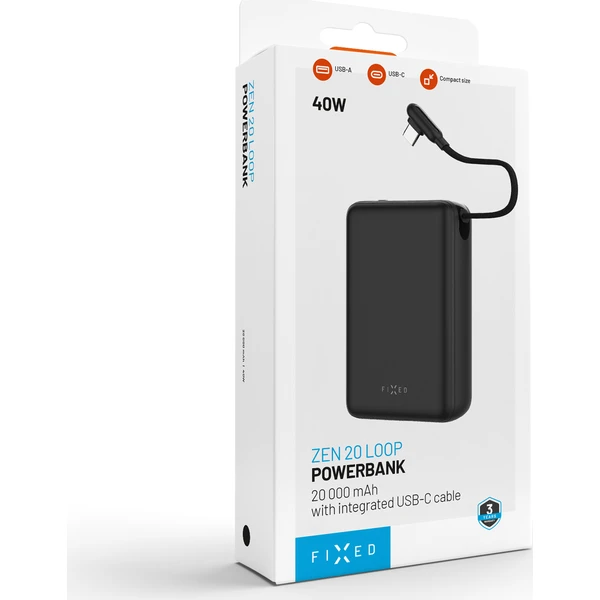 FIXED Zen 20 Loop powerbanka s LCD displejem, 40W, 20 000 mAh černá - Powerbanky - Obrázek 3fae029a73c647b28bd9831fe0c7e2d4