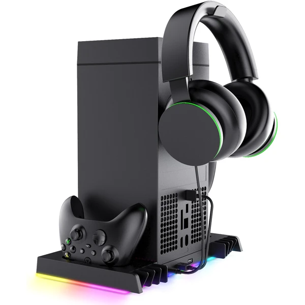 iPega XBX024S Multifunkční Nabíjecí RGB Stojan s Chlazením pro Xbox Series X - Nabíječky - Obrázek 403d654eaddc4318aa63c661dbbe7a47