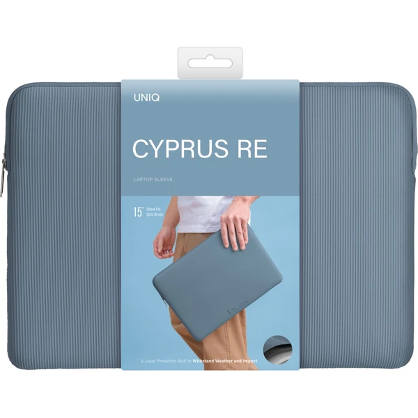 UNIQ Cyprus Ridge Edition neoprenové pouzdro pro MacBook/notebook (15”/16") Sky Blue - Pouzdra - Obrázek 40ab3230b0ee4e65ad250c2116203dbb
