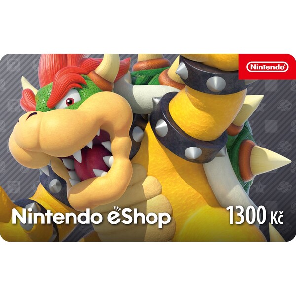 Karta na e-shop Nintendo 1300 CZK (online kód)