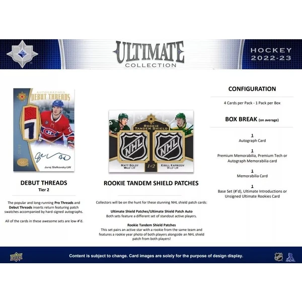 Hokejové karty 2022-23 Upper Deck Ultimate Hockey Hobby Box - Hokejové karty - Obrázek 49I4000O01