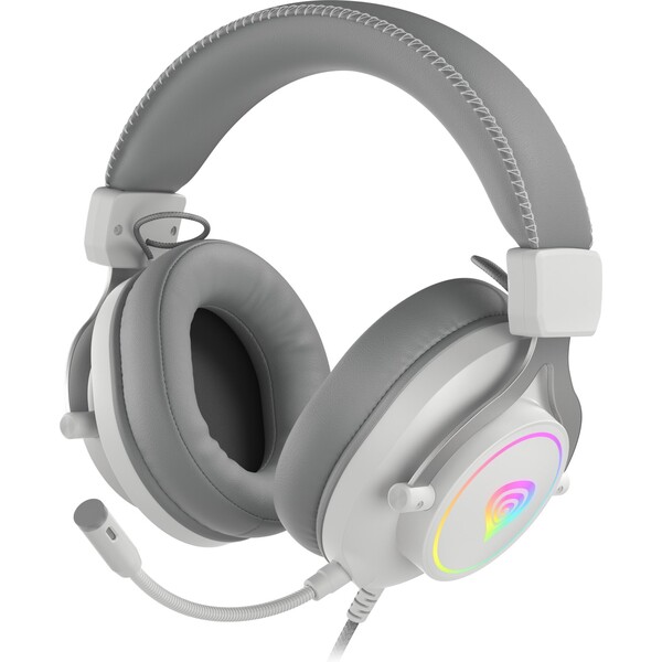 Genesis herní sluchátka s mikrofonem NEON 750, RGB podsvícení, bílá