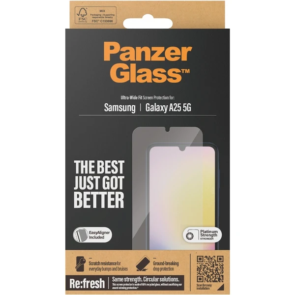 PanzerGlass Ultra-Wide Fit ochranné sklo Samsung Galaxy A25 5G s instalačním rámečkem - Ochranné folie a skla - Obrázek 4S51000P01