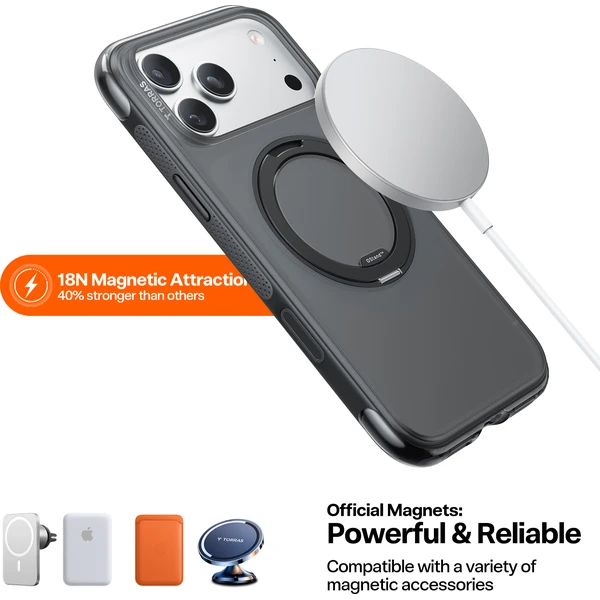 Torras Ostand O3 Air MagSafe kryt iPhone 17 Pro Max obsidian black - Pouzdra - Obrázek 4b233408b5f445a7bdcb5c1b15f2d3cc