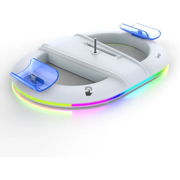 iPega P5S045 Vertikální Nabíjecí Stojan s RGB pro PS5/PS5 Slim/PS5 Pro bílý - Nabíječky - Obrázek 4d092a90cfdf485f81c5eccb2e52131c