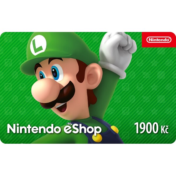 Karta na e-shop Nintendo 1900 CZK (online kód)