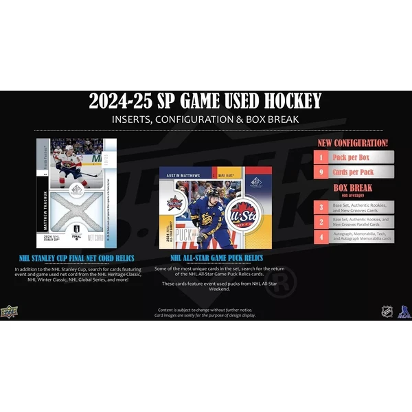 2024-25 Upper Deck SP Game Used Hockey Hobby Box - Hokejové karty - Obrázek 527F000J01