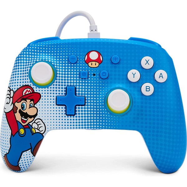 Levně PowerA Enhanced drátový herní ovladač - Mario Pop Art (Switch)