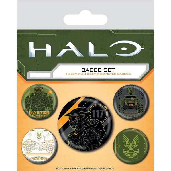 Levně Set odznaků Halo