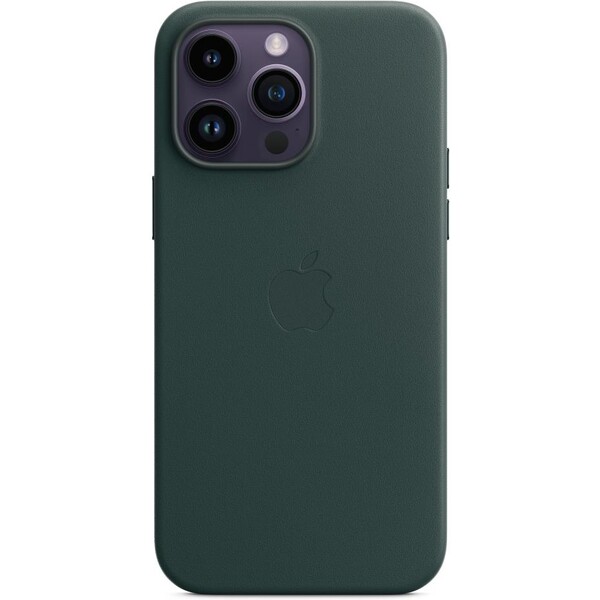 Levně Apple kožený kryt s MagSafe na iPhone 14 Pro Max piniově zelený