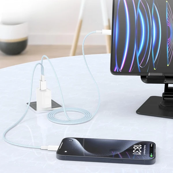 Cubenest Braided USB-C/USB-C napájecí kabel 60W 1m barevné 4ks - Kabely a redukce - Obrázek 5SD5000O01