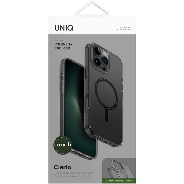 UNIQ Clario (ECO) MagClick kryt s MagSafe iPhone 16 Pro Max kouřový - Pouzdra - Obrázek 640b5b607d3c4e90ac72a7b089ac41e7