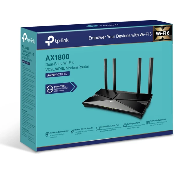 TPLink Archer VX1800V dvoupásmový router VDSL/ADSL s WiFi 6 JRC.cz