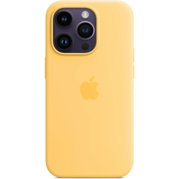 Levně Apple silikonový kryt s MagSafe na iPhone 14 Pro Max slunečně žlutá