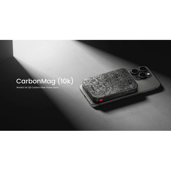 SHARGE C2 CarbonMag Qi2/MagSafe powerbanka 10000mAh karbonová - Powerbanky - Obrázek 67e375e877c845f69a30e6c6c8aa9e06