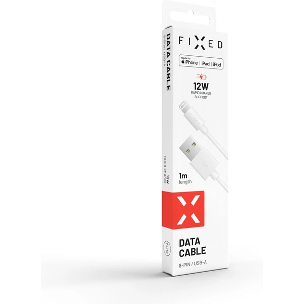 FIXED Rapid Charge USB-A/Lightning napájecí kabel 12W 1m bílý - Kabely a redukce - Obrázek 6HG0000P01