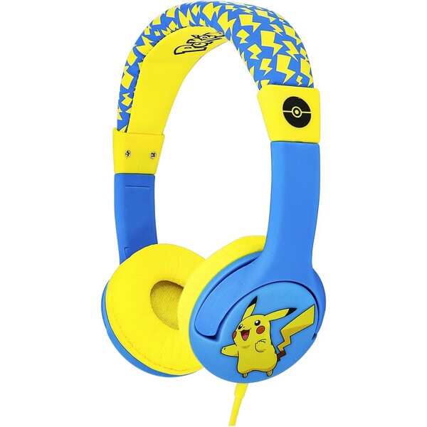 Levně OTL dětská náhlavní sluchátka s motivem Pikachu modré