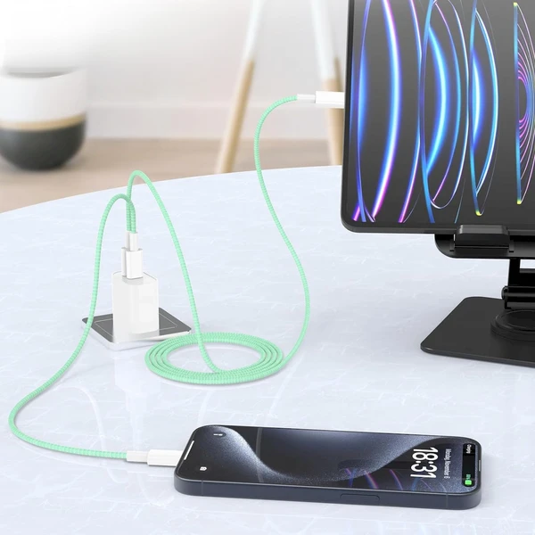 Cubenest Braided USB-C/USB-C napájecí kabel 60W 1m barevné 4ks - Kabely a redukce - Obrázek 6SD5000O01