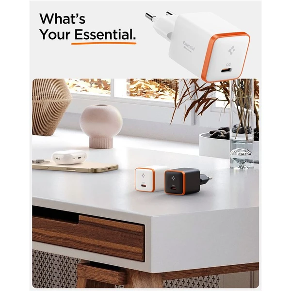 Spigen Essential (30W) USB-C nabíječka bílá - Nabíječky - Obrázek 6a1f2a071b6c4e11af9443cc0ace148c