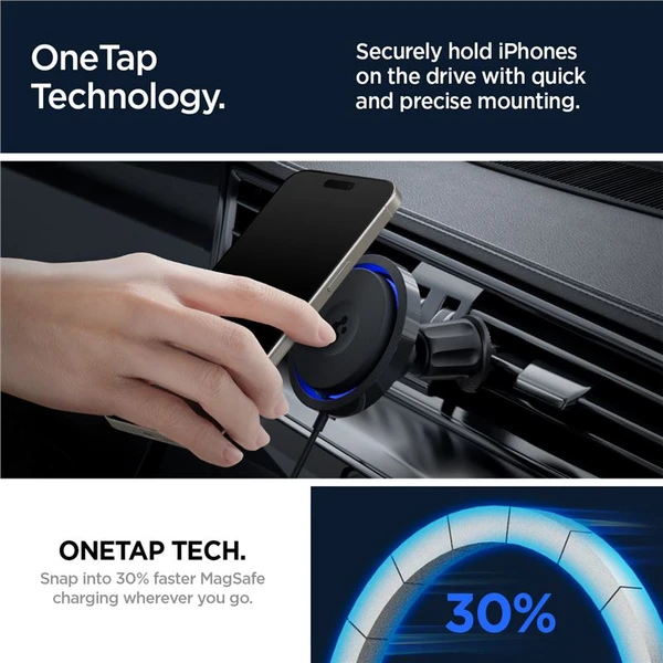 Spigen OneTap Pro 3 Cryomax Air Vent MagSafe držák do auta s chlazením, černý - Držáky - Obrázek 6c3e687b519a4d168820d6f91d53dd91