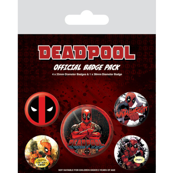 Levně Set odznaků Deadpool