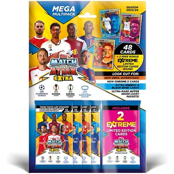 Levně Fotbalové karty Topps Match Attax Extra 23/24 - Mega Multipack
