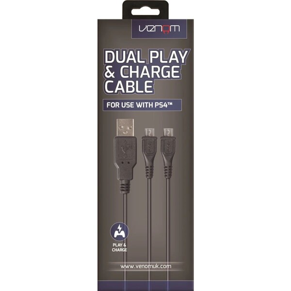 Levně Venom VS2794 Play & Charge duální micro USB kabel 3m